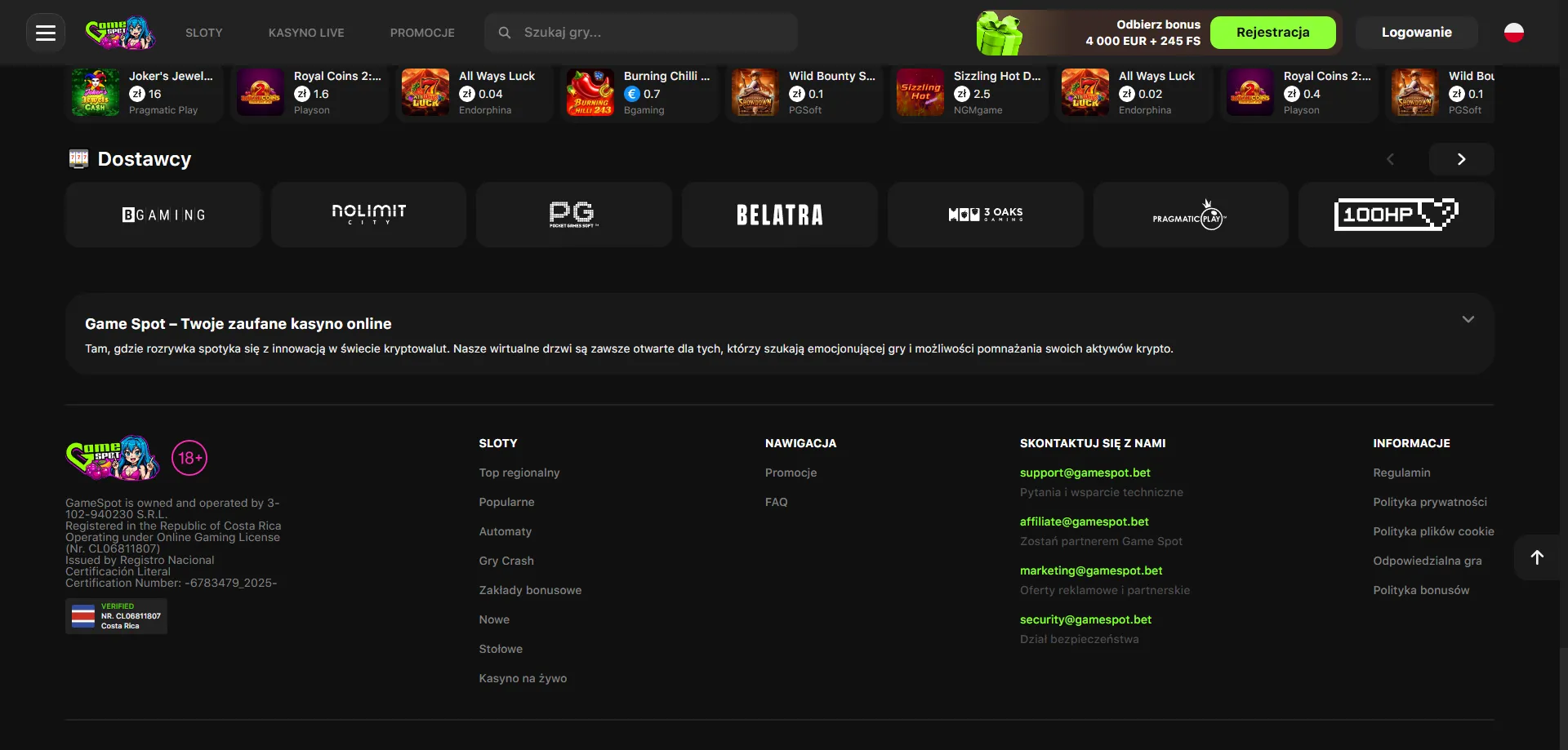 Zakłady sportowe i kursy online w GameSpot